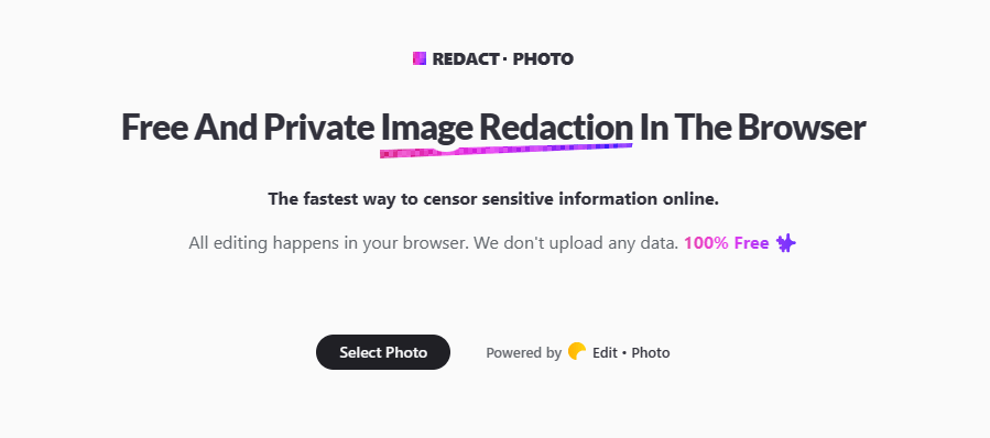 redact.photo:免费的在线图片马赛克编辑工具
