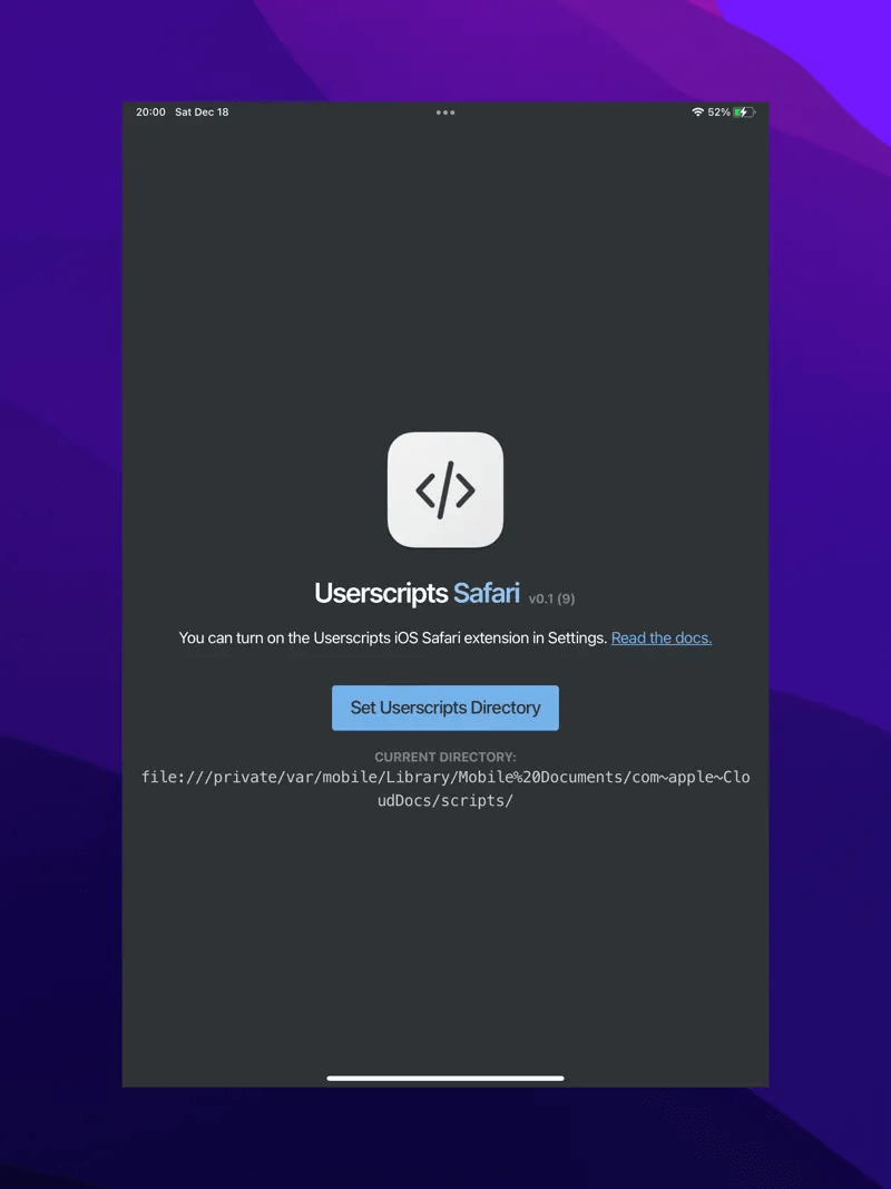Userscripts – 免费开源的油猴脚本管理器,让Safari也支持油猴脚本