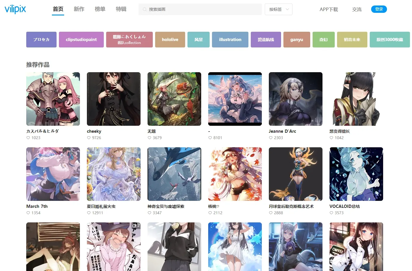 最新pixiv国内镜像网站搜集,免登录看P站插画作品