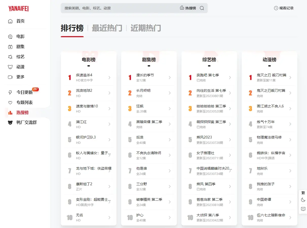 鸭奈飞YaNetflix官网地址,对标Netflix国内版的影视网站!