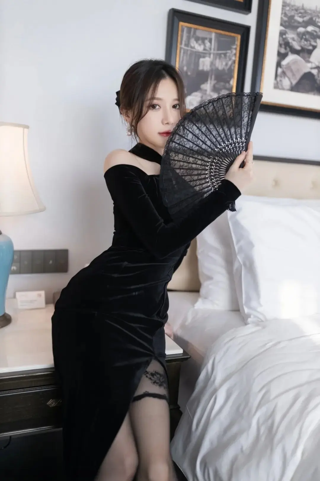 秀人集鱼子酱Fish,黑色连衣礼裙写真赏析介绍
