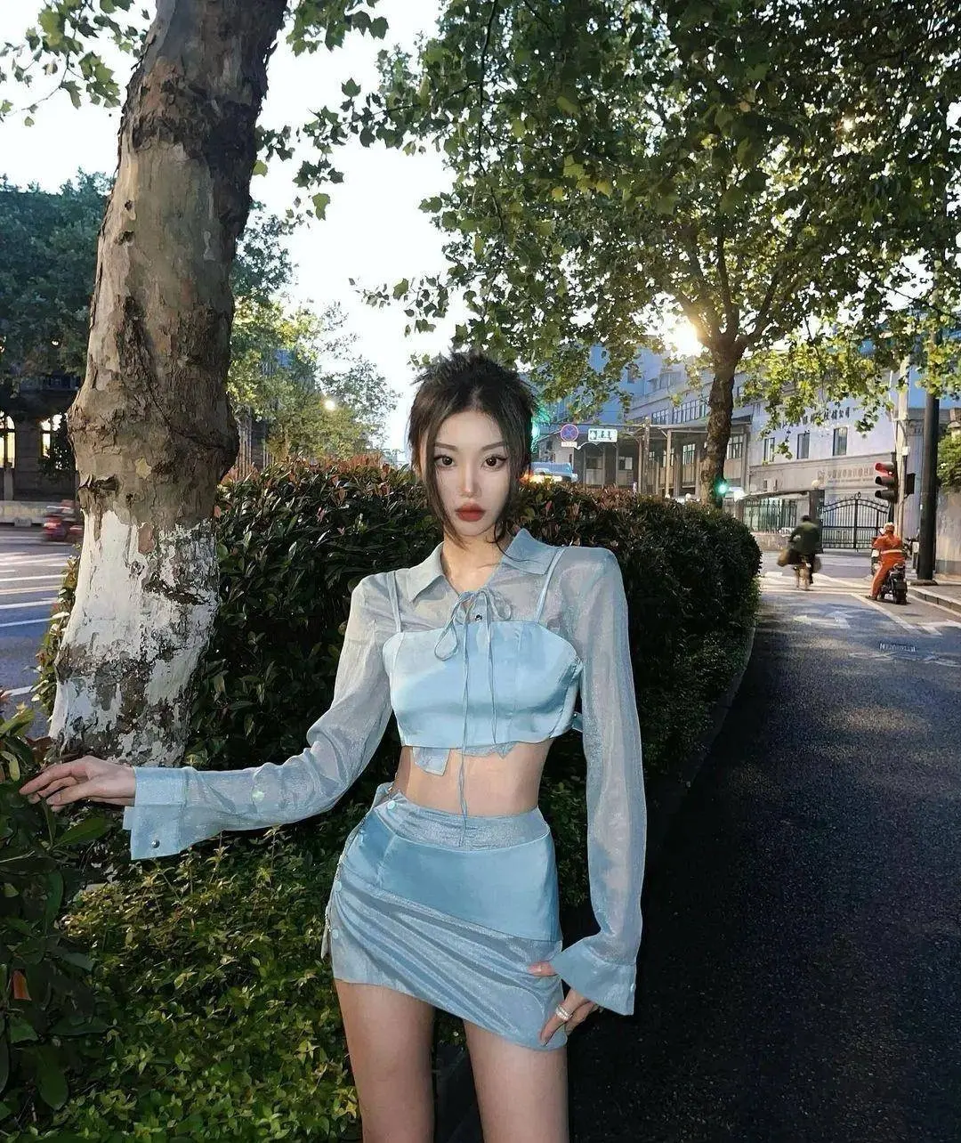 ins网红Audreyz_7大长腿生活照片,钟爱黑丝御姐风格