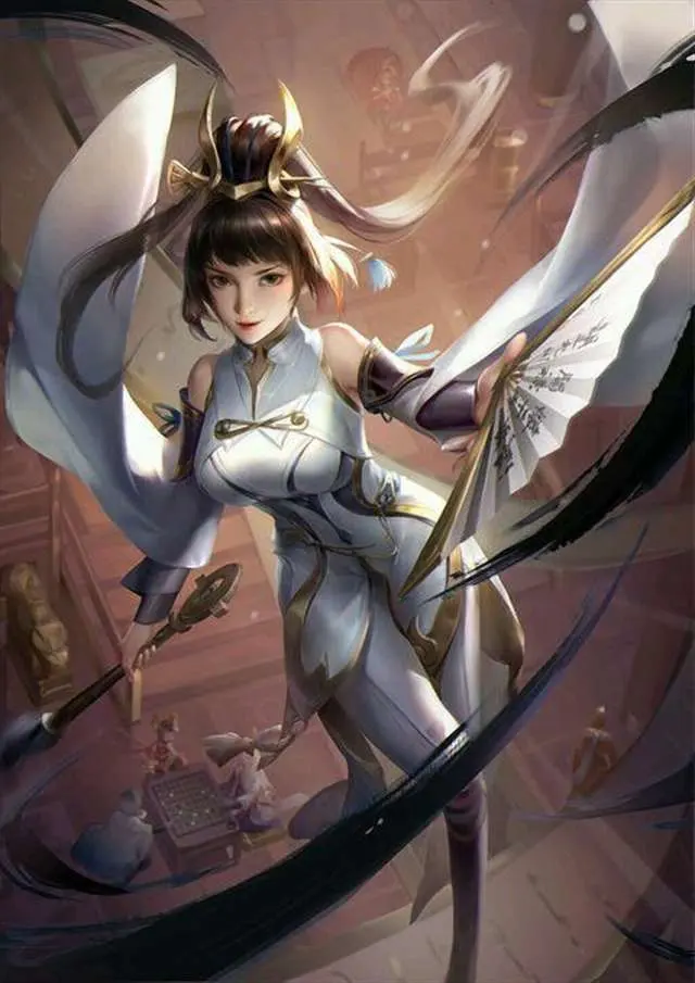 王者荣耀上官婉儿用笔自谓图片,上官婉儿用笔搞哭自己漫画故事