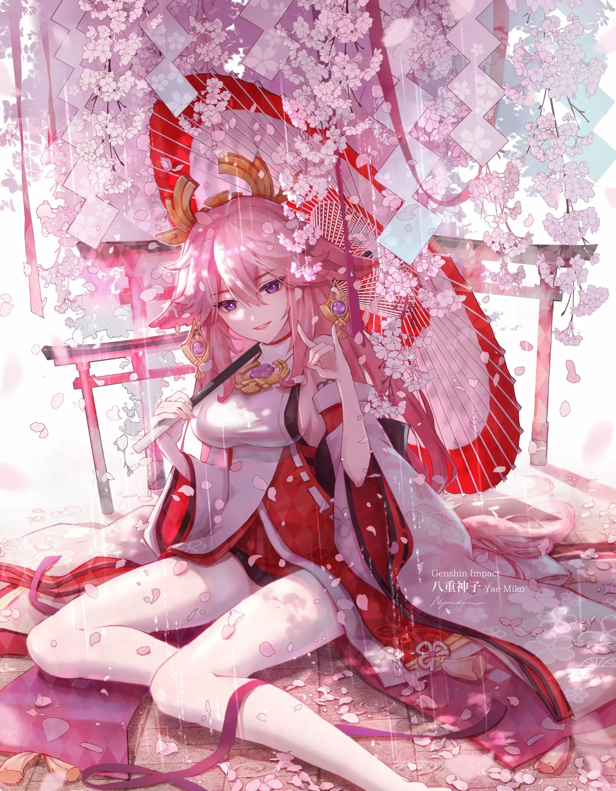 【原神】八重神子高清壁纸,每一张都难以抵挡