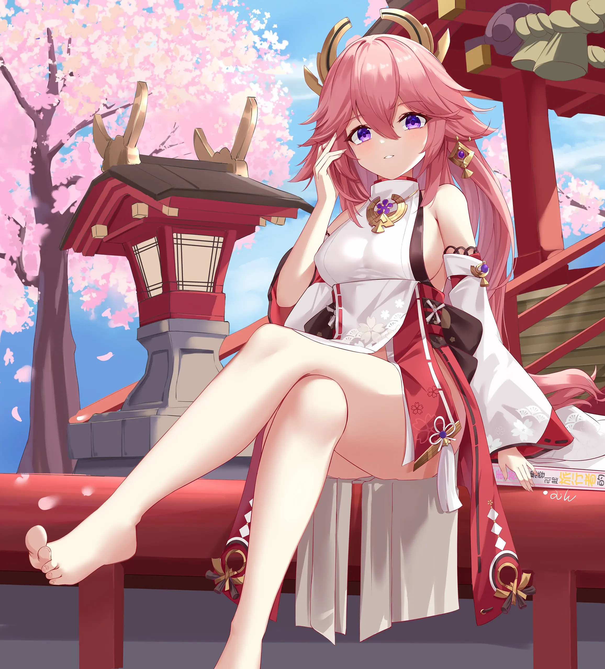 【原神】八重神子高清壁纸,每一张都难以抵挡