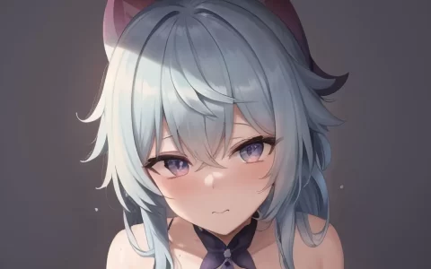 原神甘雨翻白眼流口水流眼泪图片，甘雨脸红享受害羞表情图样子