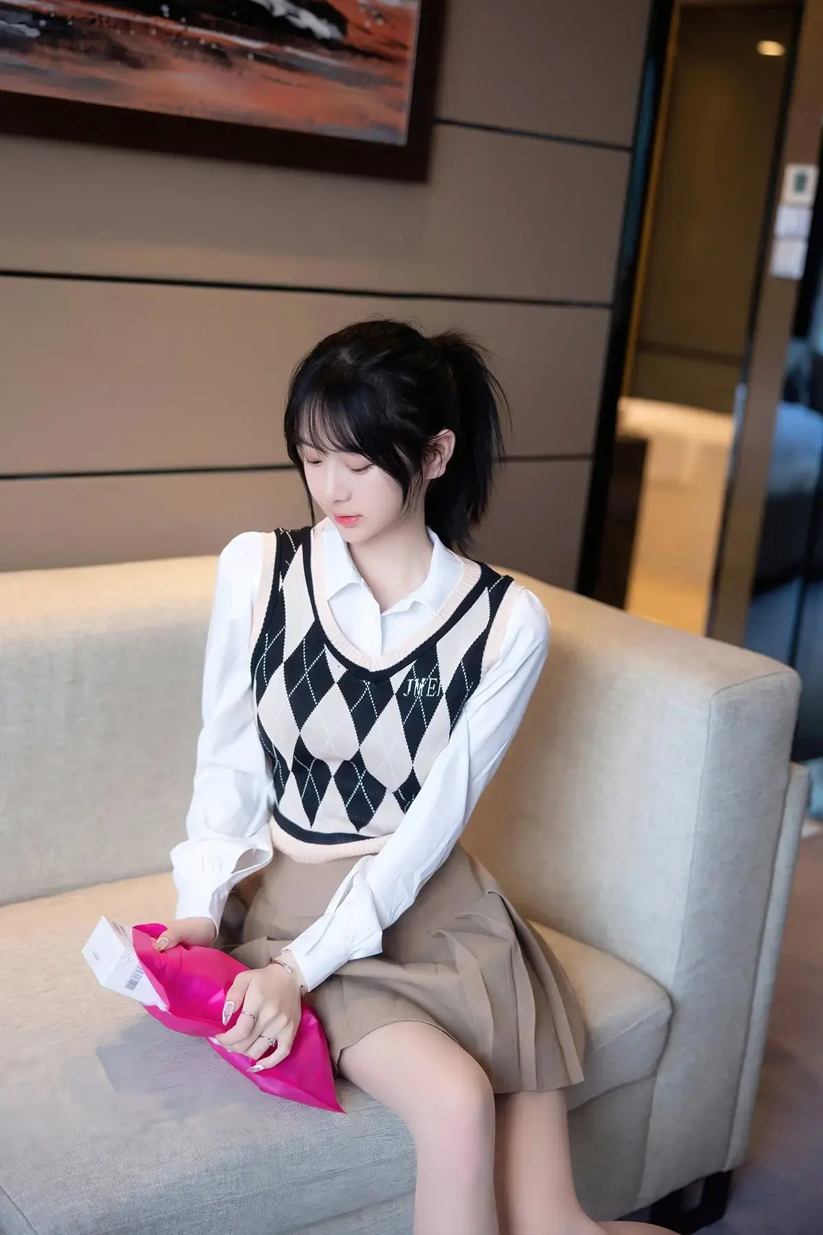 肤白貌美#可甜可仙的人气网红谢小蒽,这样清纯甜美的她怎能不爱