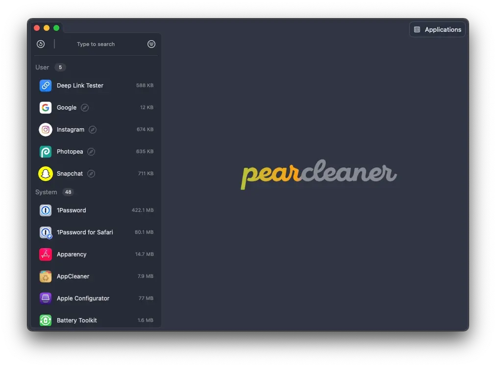 Pearcleaner:一款轻量,高效的Mac电脑应用清理工具