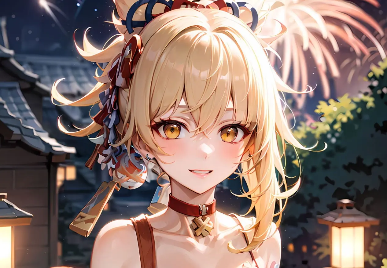 原神宵宫去服装内无小爱心样子图片,原神女角色宵宫二创图片