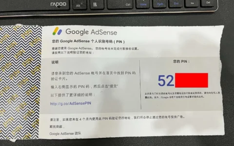 中国大陆收到Google Adsense PIN码的方法：详细步骤指南