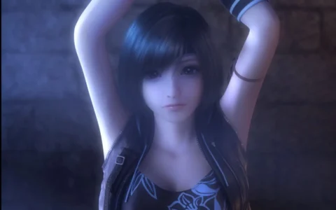 最终幻想7尤菲如月进山洞偷夜明珠，被三个光头抓住HY工坊3D动画视频啥梗